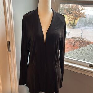 NWT Chico’s jacket size 1 dk brown/ hot fudge color with bronze accents